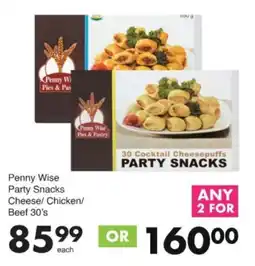 Save Hyper Penny Wise Party Snacks Cheese/ Chicken/ Beef offer
