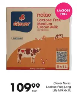 Save Hyper Clover Nolac Lactose Free Long Life Milk offer