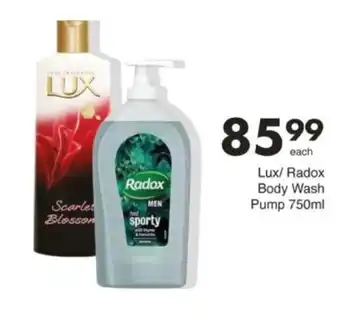 Save Hyper Lux/ Radox Body Wash offer