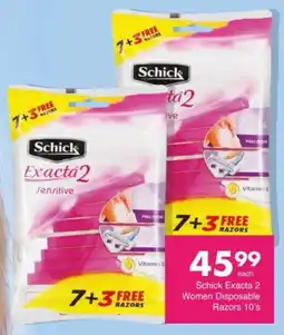 Save Hyper Schick Exacta2 Women Disposable Razors offer