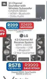 OK Furniture Jbl - 3.1-channel soundbar with wireless subwoofer cinema sb550 offer