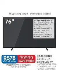 OK Furniture Samsung - 4k ultra hd smart led tv ua55u8000huxxa offer