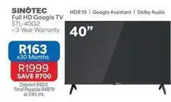 OK Furniture Sinotec - full hd google tv stl-40g2 offer