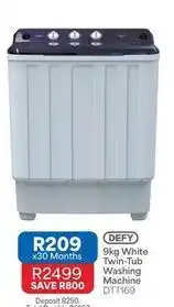 OK Furniture Defy - 9kg white twin-tub washing machine dtt169 offer