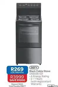 OK Furniture Defy - black cable stove dsd556 521 offer