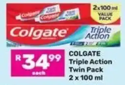 Game Colgate Triple Action Twin Pack offer