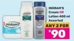 Game INGRAM'S Cream OR Lotion Assorted offer