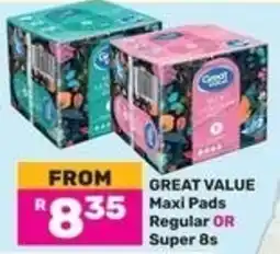 Game Great Value Maxi Pads offer