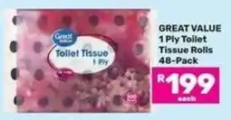 Game Great Value Toilet Tissue 1 Ply offer