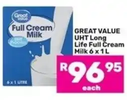 Game Great Value Full Cream Milk offer