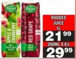 Advance Cash n Carry Rhodes Juice offer