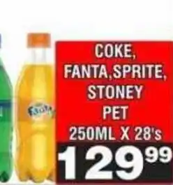 Advance Cash n Carry Coke, Fanta, Sprite, Stoney PET offer