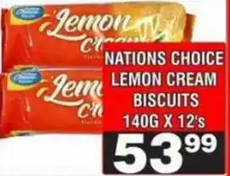 Advance Cash n Carry NATIONS CHOICE LEMON CREAM BISCUITS offer
