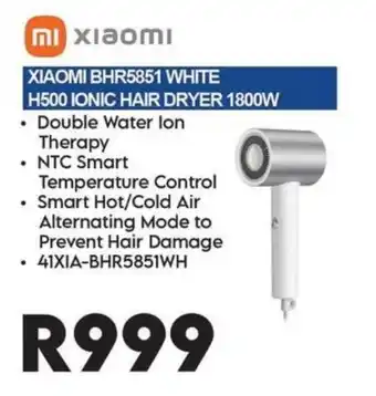 XIAOMI BHR5851 WHITE H500 IONIC HAIR DRYER 1800W