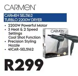 Sounds Great CARMEN SEL5162 TURBLO 2200W DRYER offer
