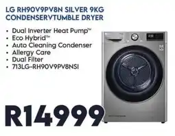 Sounds Great LG RH90V9PV8N SILVER 9KG CONDENSERV TUMBLE DRYER offer