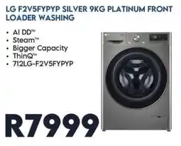 Sounds Great LG F2V5FYYP SILVER 9KG PLATINUM FRONT LOADER WASHING offer