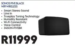Sounds Great SONOS FIVE BLACK WIFI WIRELESS offer