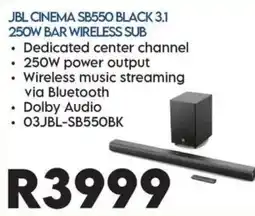 Sounds Great JBL CINEMA SB550 BLACK 3.1 offer