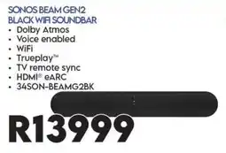 Sounds Great SONOS BEAM GEN2 BLACK WIFI SOUND BAR offer