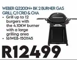 Sounds Great WEBER Q3200N+ BK 2 BURNER GAS GRILL C/I CRID & CHA offer