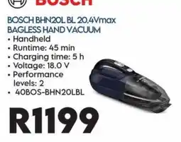 Sounds Great BOSCH BHN20L BL 20.4Vmax BAGLESS HAND VACUUM offer