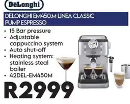 Sounds Great DELonghi EM450.M LINEA CLASSIC PUMP ESPRESSO offer