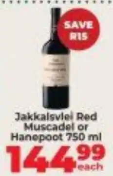 Diamond Discount Liquor Jakkalsvlei Red Muscadel or Hanepoot offer