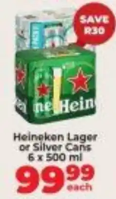 Diamond Discount Liquor Heineken Lager or Silver Cans offer