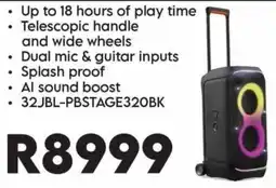 Sounds Great JBL PBSTAGE320BK offer