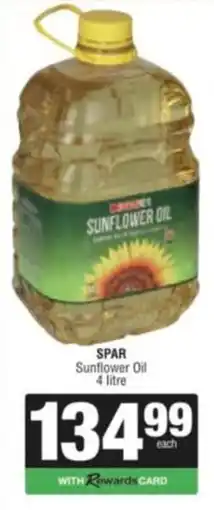 Spar Savemor SPAR Sunflower Oil offer