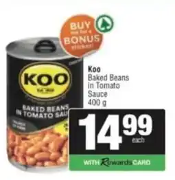 Spar Savemor Koo Baked Beans in Tomato Sauce offer