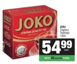 Spar Savemor Joko Tagless Teabags offer