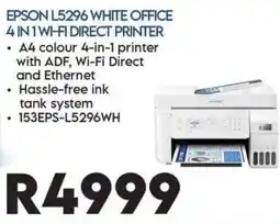Sounds Great EPSON L5296 WHITE OFFICE 4 IN 1 WI-FI DIRECT PRINTER offer