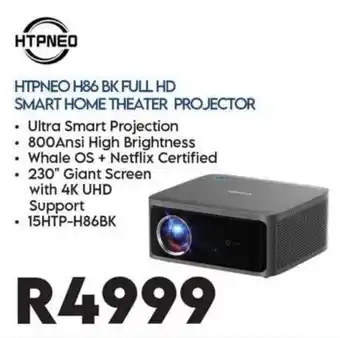 Sounds Great HTPNEO H86 BK FULL HD SMART HOME THEATER PROJECTOR offer