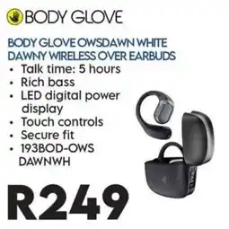 Sounds Great BODY GLOVE OWSDAWN WHITE DAWNY WIRELESS OVER EARBUDS offer