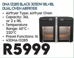 Sounds Great DNA 13285 BLACK 3050W 18L+18L DUAL OVEN AIRFRYER offer