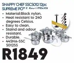 Sounds Great SNAPPY CHEF SSCS012 12pc SUPREME POT offer