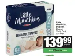 Spar Savemor Little Munchkins Diapers Value Pack Assorted offer