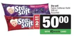 Spar Savemor Sta-soft Fabric Softener Refill Assorted offer