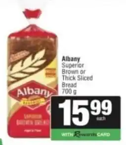 Spar Savemor Albany Superior Brown or Thick Sliced Bread offer