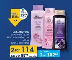 Clicks Oh so heavenly - body wash & body wash foamer offer