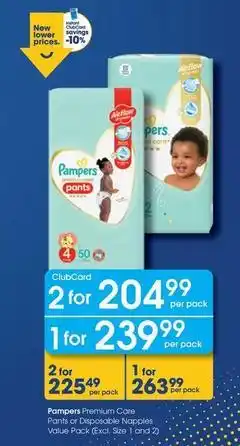 Clicks Pampers - pants or disposable nappies offer