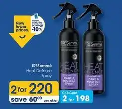 Clicks Tresemmé - heat defense spray offer