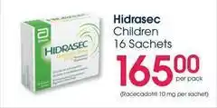 Clicks Hidrasec children 16 sachets offer