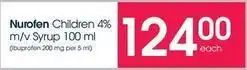 Clicks Children 4% m/v syrup 100 ml (ibuprofen 200 mg per 5 ml) offer