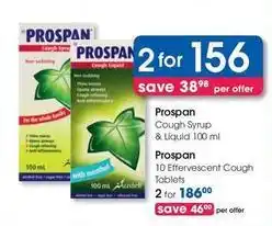 Clicks Cough syrup & liquid 100 ml, effervescent cough tablets offer