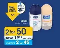 Clicks Sanex - roll-on offer