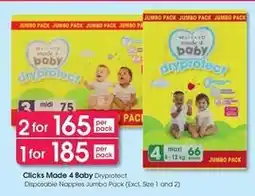 Clicks Jumbo - disposable nappies pack offer