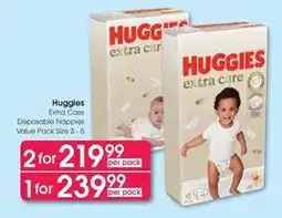 Clicks Huggies - disposable nappies value pack offer